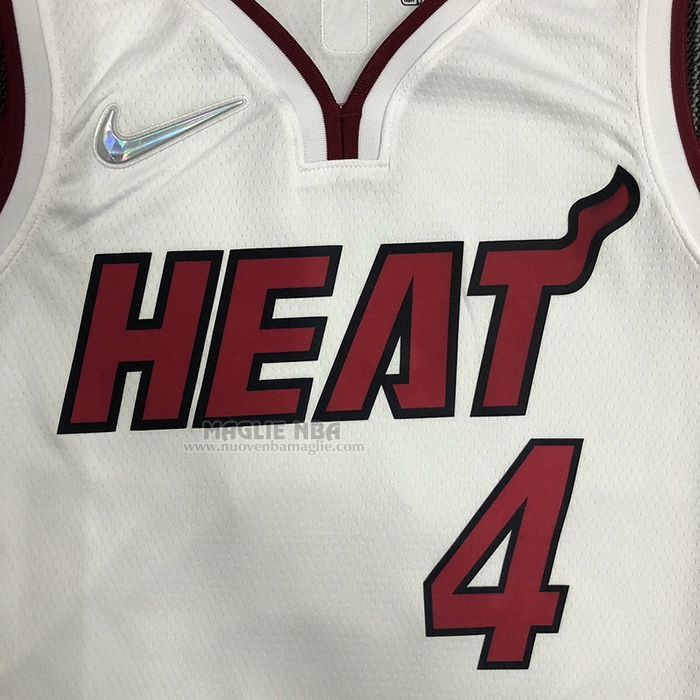 Maglia
 Victor Oladipo NO 4 Miami Heat Association 2021-22 Bianco
